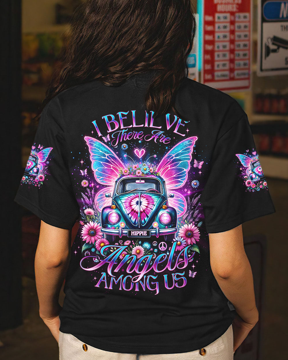 I BELIEVE THERE ARE ANGELS AMONG US CAR WINGS ALL OVER PRINT - TLNO2012231
