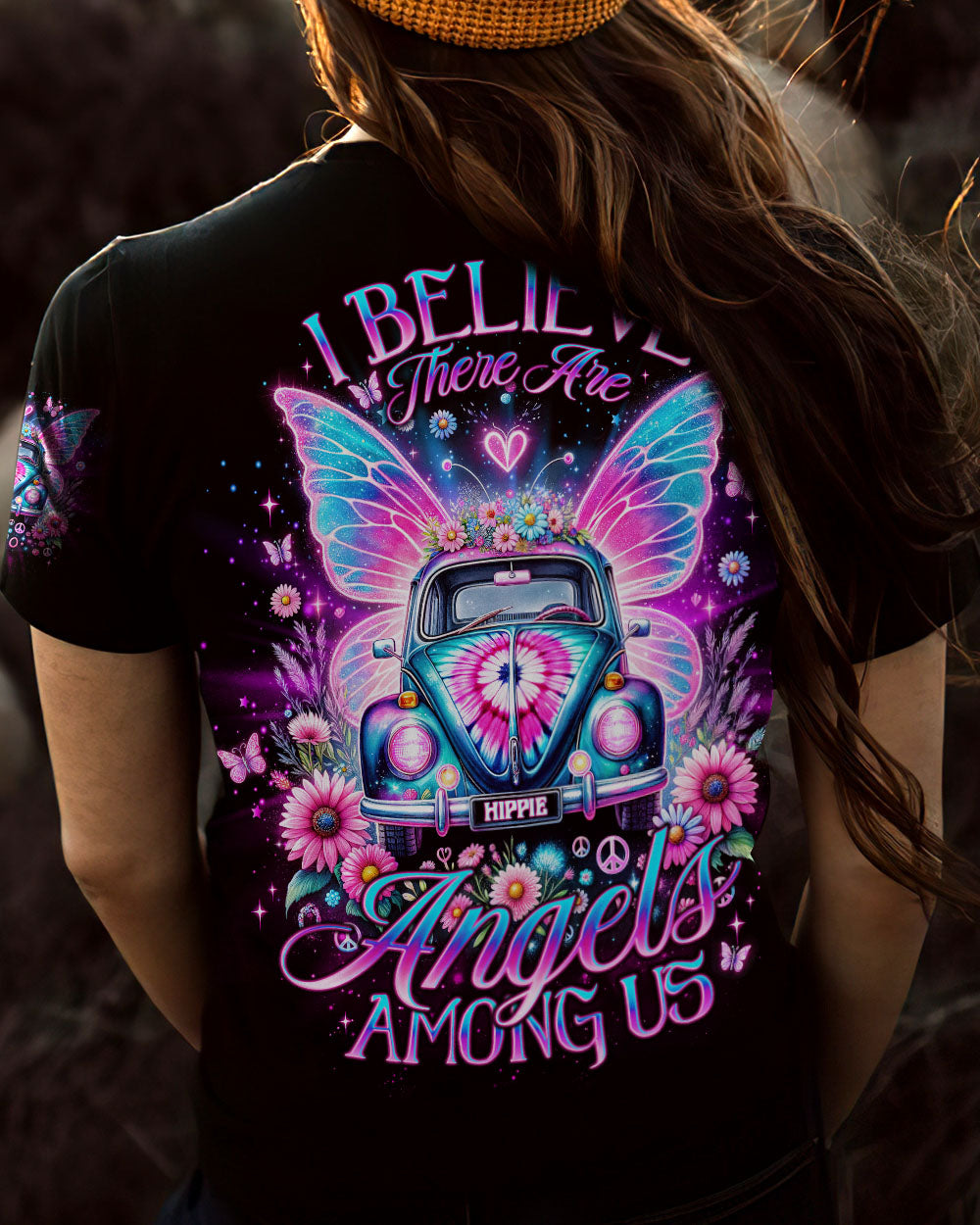 I BELIEVE THERE ARE ANGELS AMONG US CAR WINGS ALL OVER PRINT - TLNO2012231