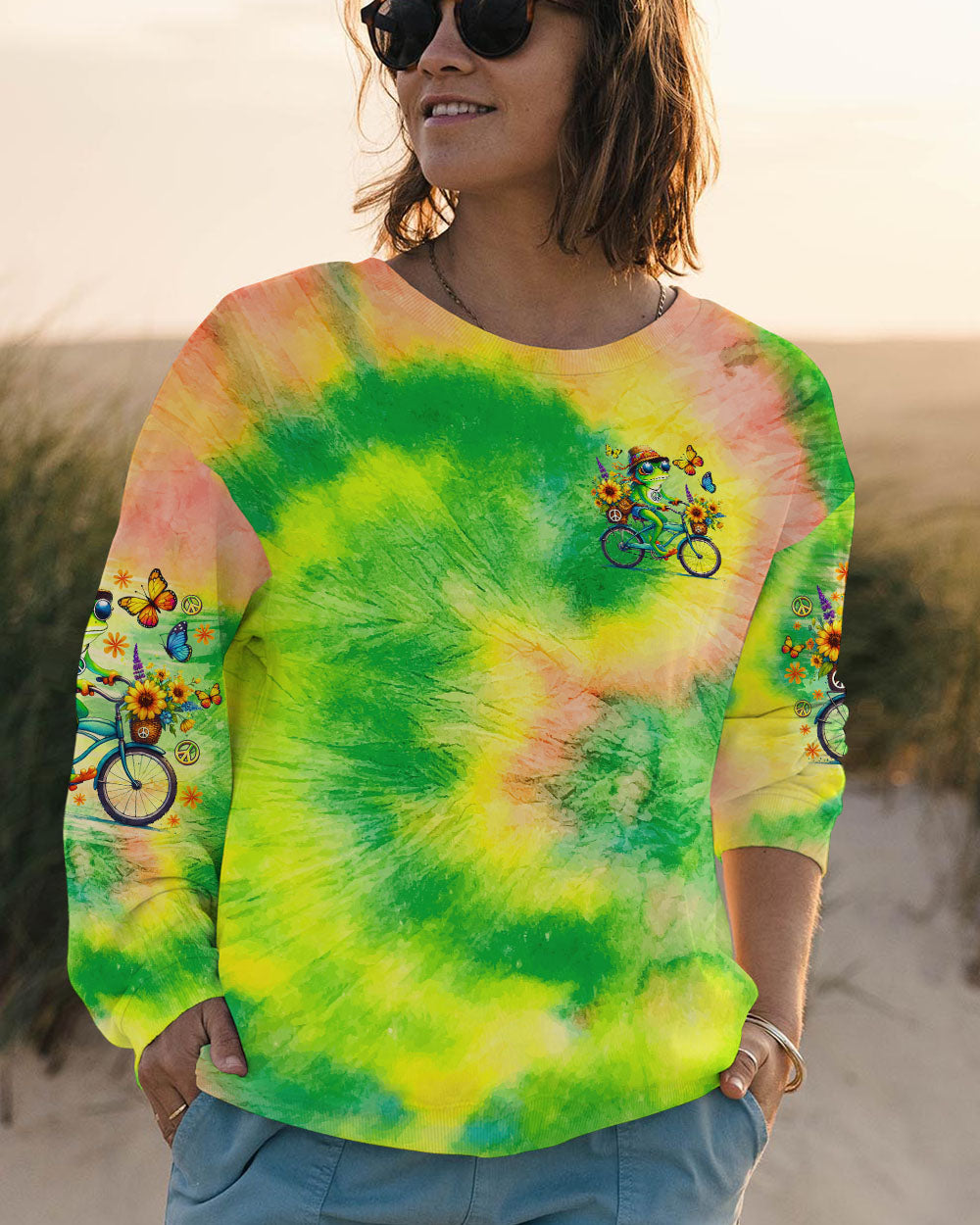 BE YOU THE WORLD WILL ADJUST FROG ALL OVER PRINT - TLNO2101252
