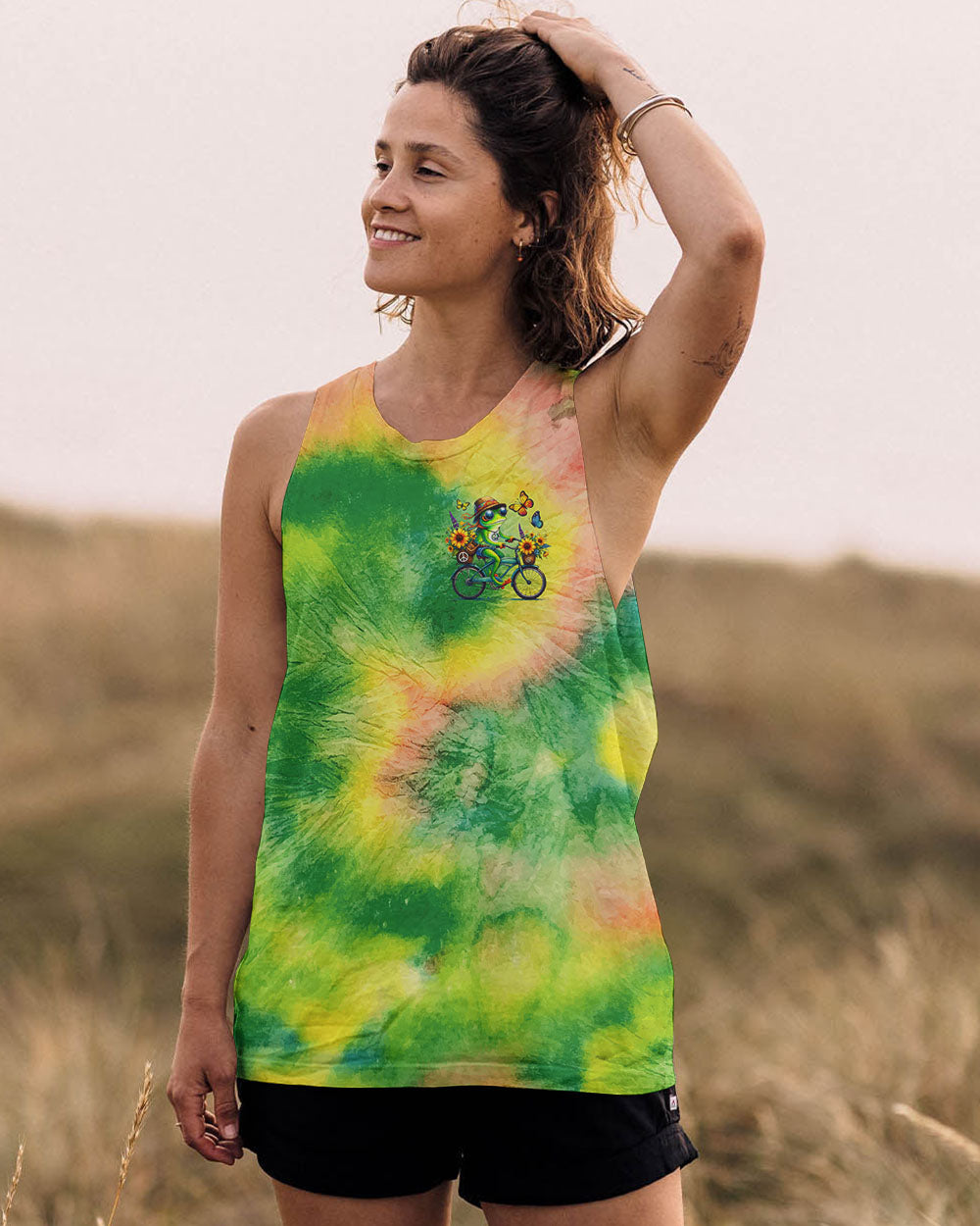 BE YOU THE WORLD WILL ADJUST FROG ALL OVER PRINT - TLNO2101252