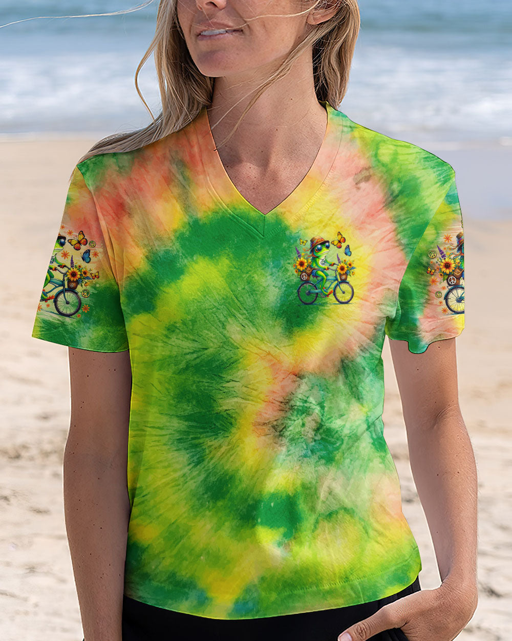 BE YOU THE WORLD WILL ADJUST FROG ALL OVER PRINT - TLNO2101252