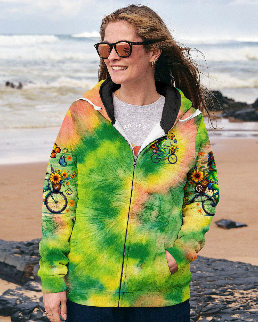 BE YOU THE WORLD WILL ADJUST FROG ALL OVER PRINT - TLNO2101252