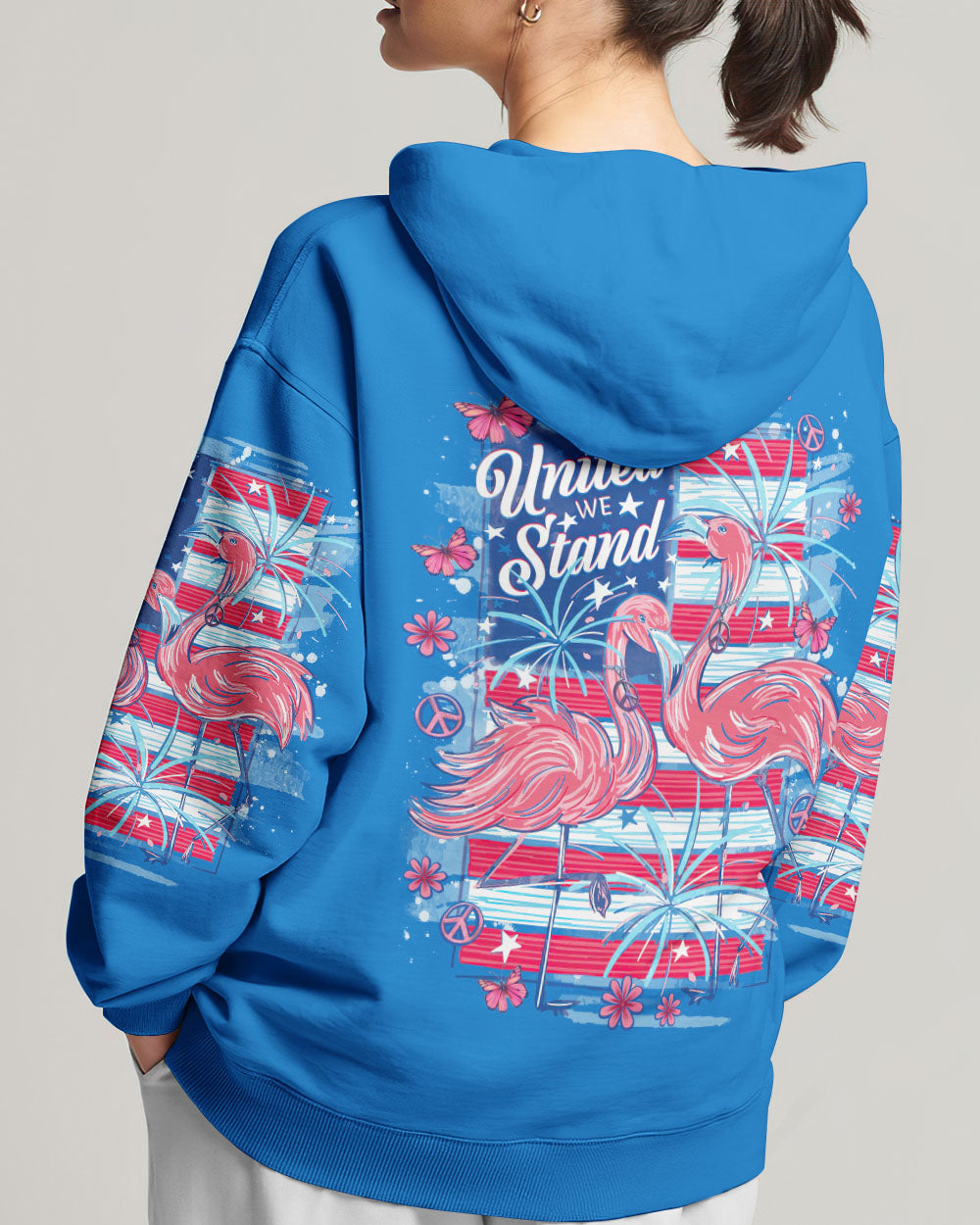UNITED WE STAND FLAMINGO INDEPENDENCE DAY ALL OVER PRINT - TLNO2105243