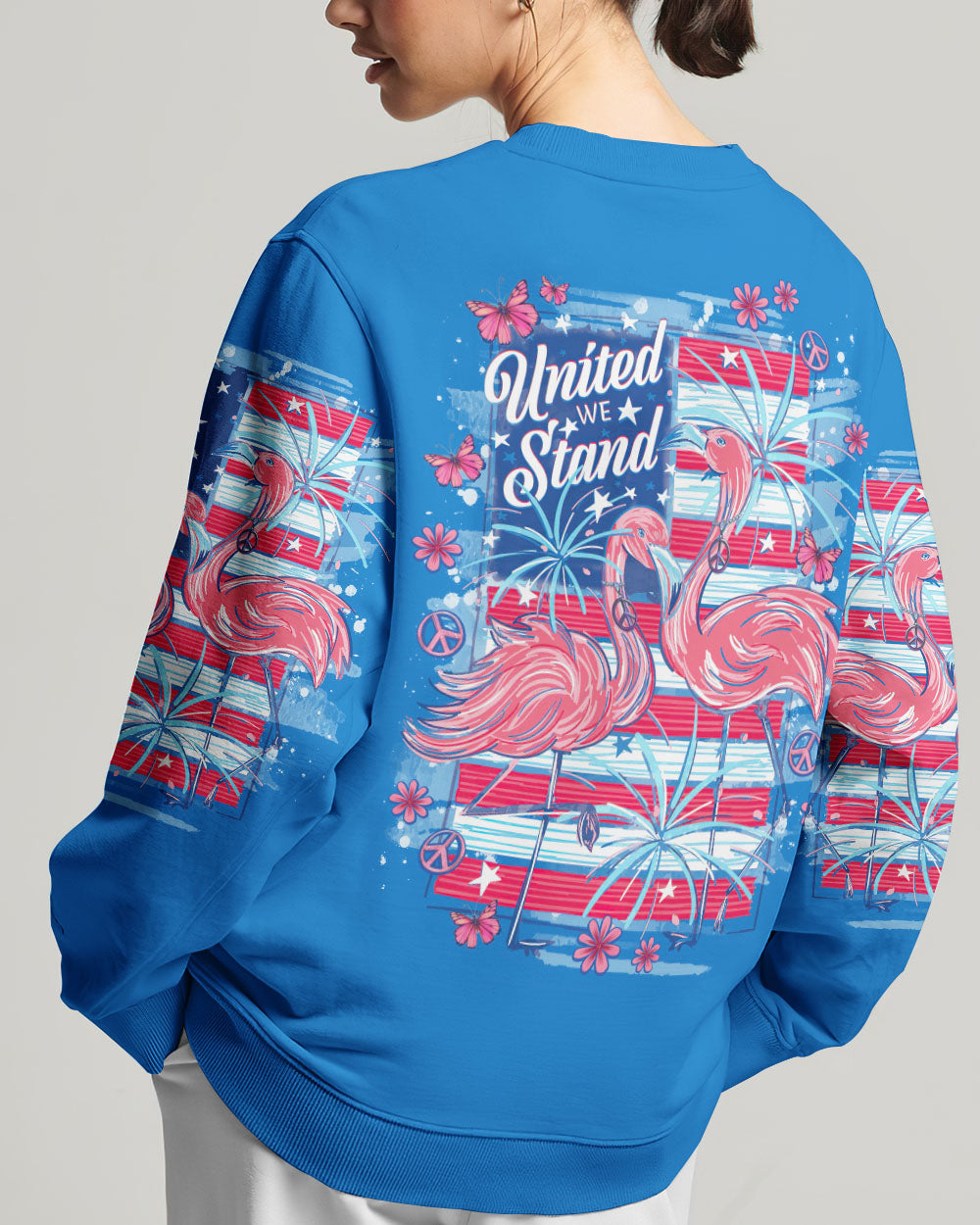 UNITED WE STAND FLAMINGO INDEPENDENCE DAY ALL OVER PRINT - TLNO2105243