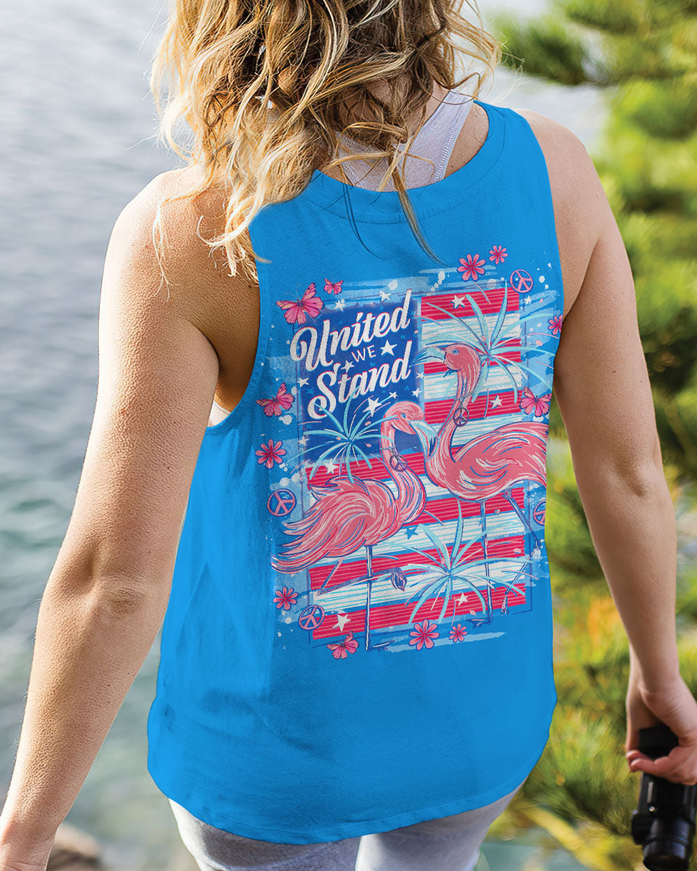UNITED WE STAND FLAMINGO INDEPENDENCE DAY ALL OVER PRINT - TLNO2105243