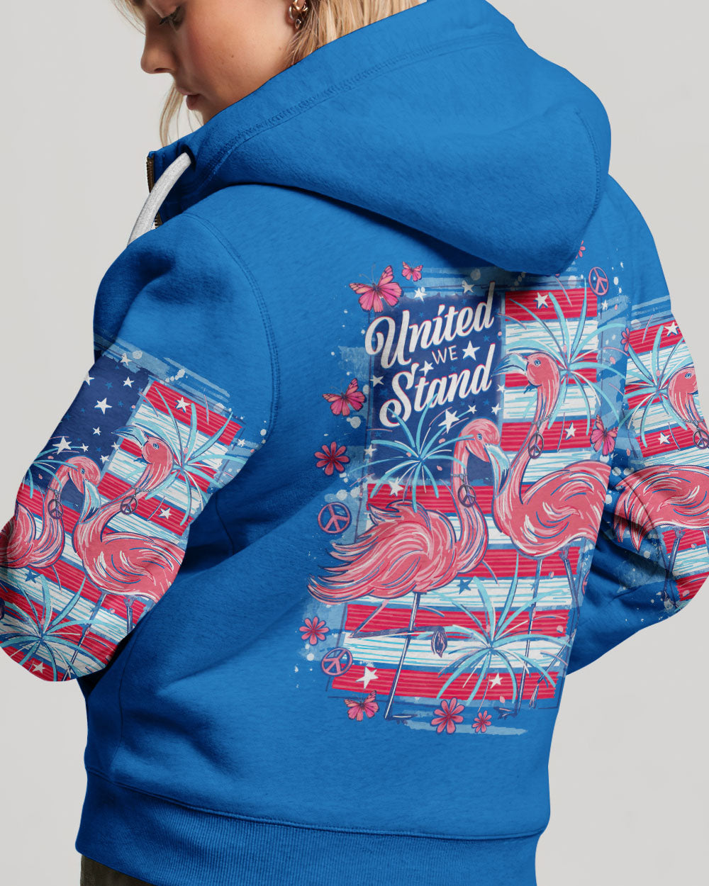 UNITED WE STAND FLAMINGO INDEPENDENCE DAY ALL OVER PRINT - TLNO2105243