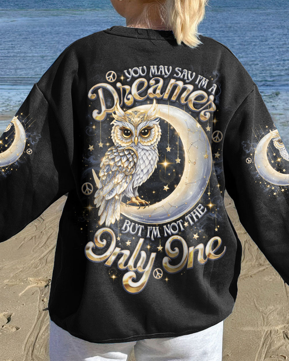 YOU MAY SAY I'M A DREAMER OWL MOON ALL OVER PRINT   - TLNO2108251