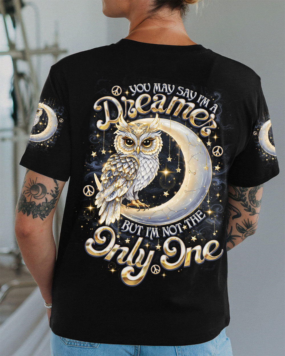 YOU MAY SAY I'M A DREAMER OWL MOON ALL OVER PRINT   - TLNO2108251