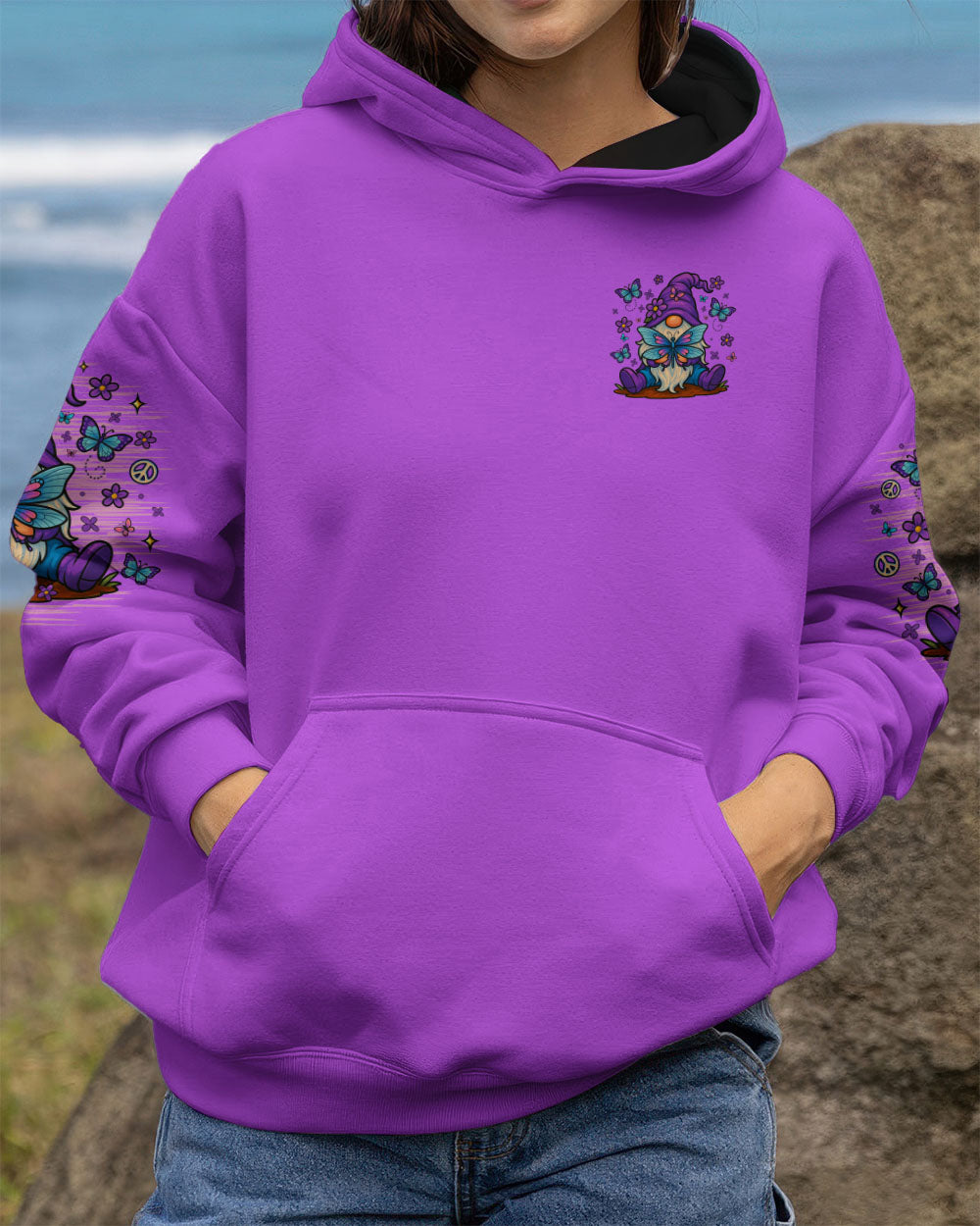 I BELIEVE THERE ARE ANGELS AMONG US GNOME BUTTERFLY ALL OVER PRINT - TLNO2111251