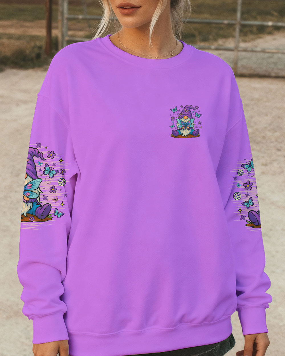 I BELIEVE THERE ARE ANGELS AMONG US GNOME BUTTERFLY ALL OVER PRINT - TLNO2111251