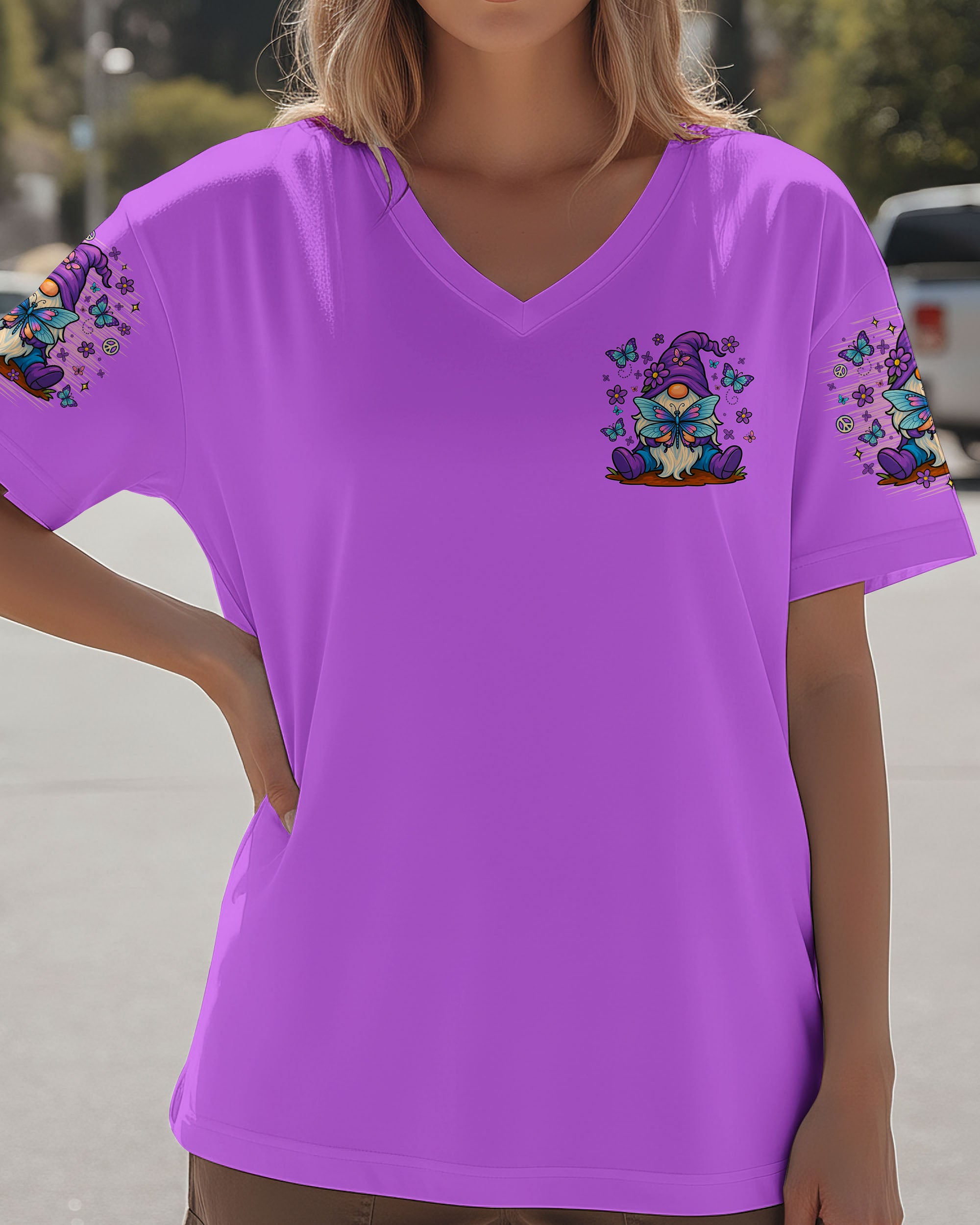 I BELIEVE THERE ARE ANGELS AMONG US GNOME BUTTERFLY ALL OVER PRINT - TLNO2111251