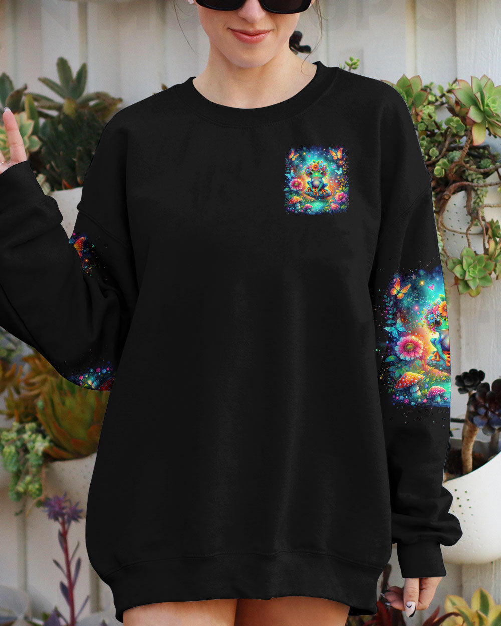BE YOU THE WORLD WILL ADJUST FROG ALL OVER PRINT - TLNO22012243