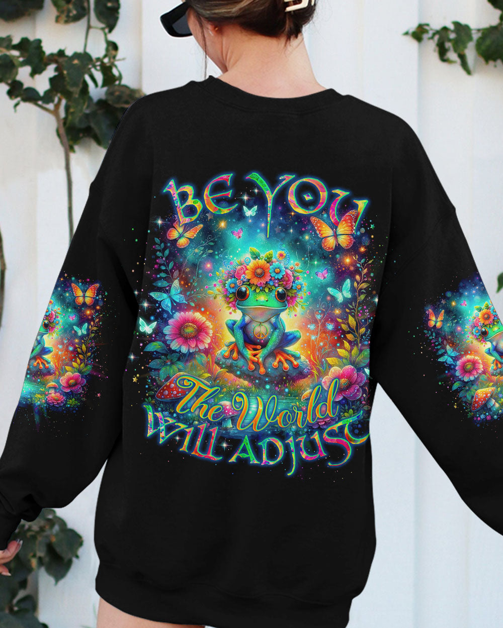 BE YOU THE WORLD WILL ADJUST FROG ALL OVER PRINT - TLNO22012243