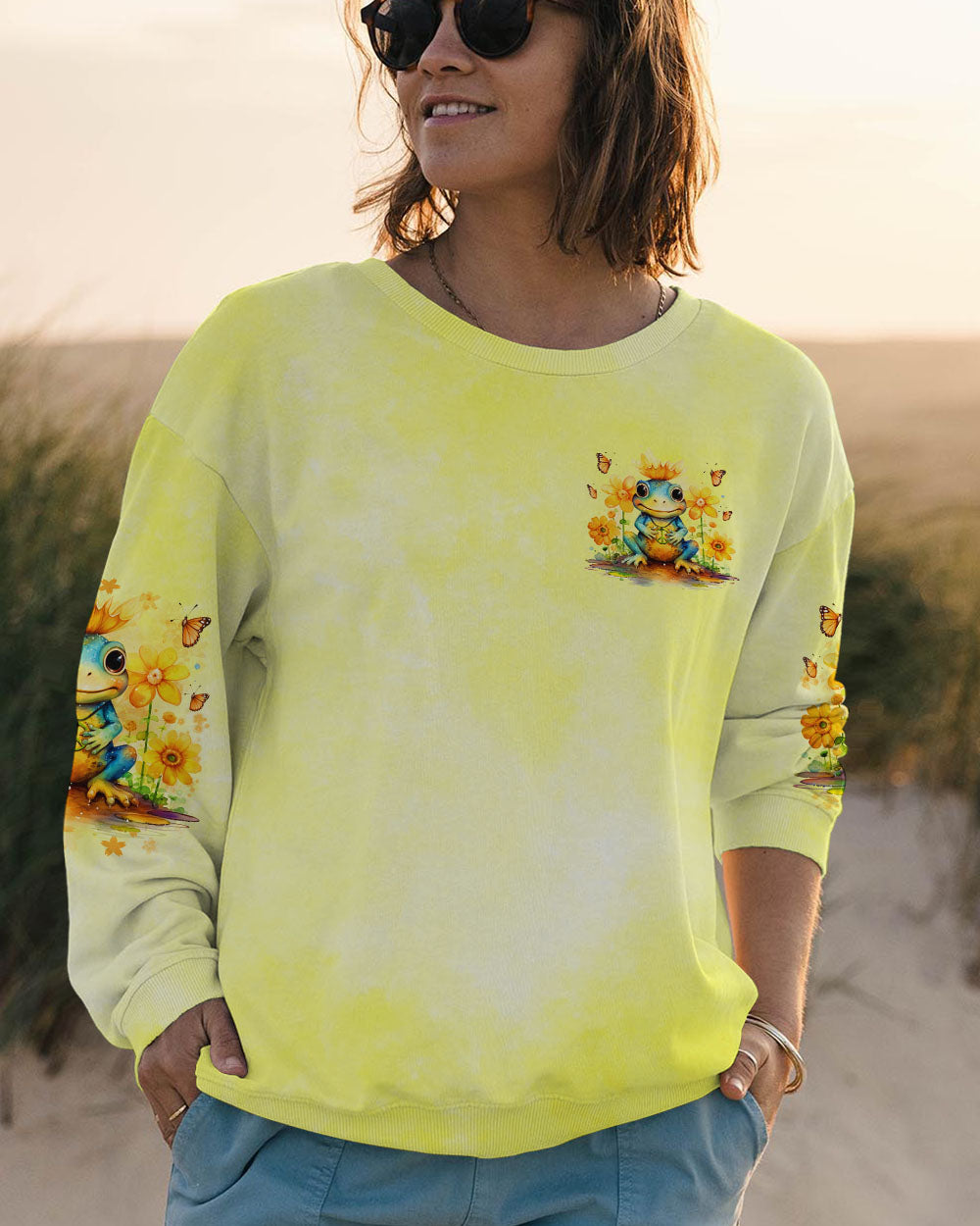 JUST BREATHE FROG ALL OVER PRINT - TLNO2203242