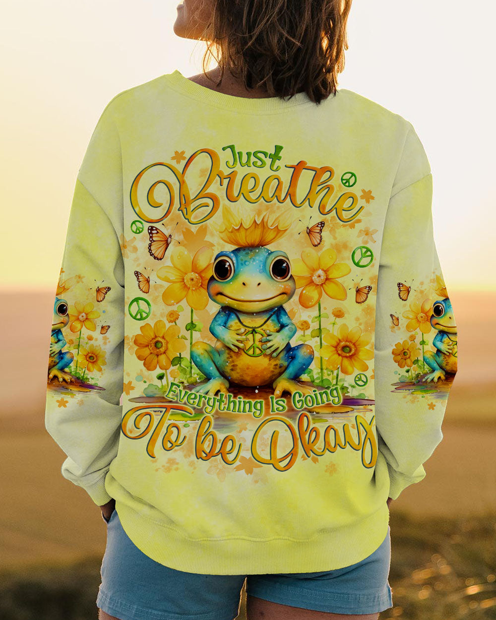 JUST BREATHE FROG ALL OVER PRINT - TLNO2203242