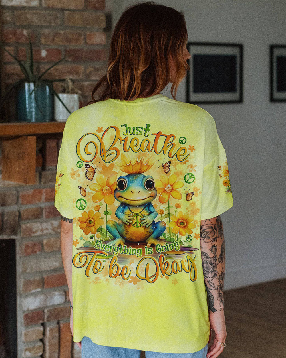 JUST BREATHE FROG ALL OVER PRINT - TLNO2203242