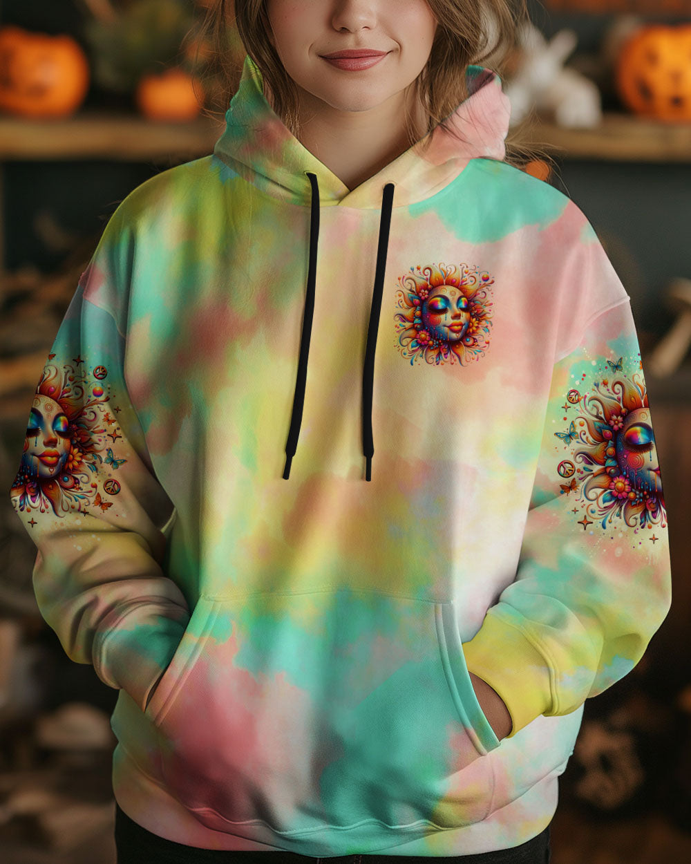 BE THE SUNSHINE SUNFLOWER TIE DYE ALL OVER PRINT  - TLNO2211244