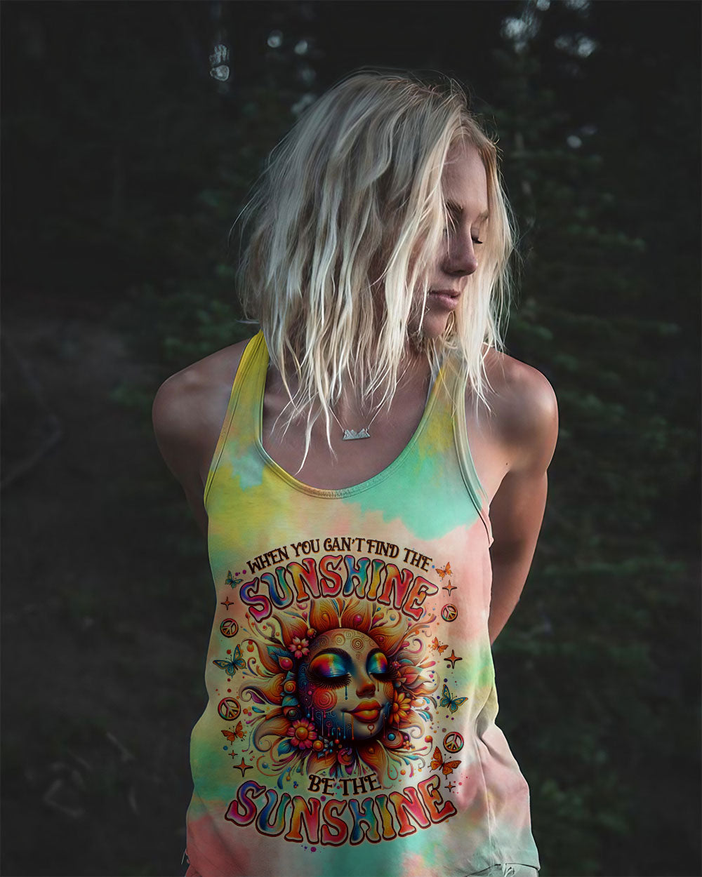 BE THE SUNSHINE SUNFLOWER TIE DYE ALL OVER PRINT  - TLNO2211244