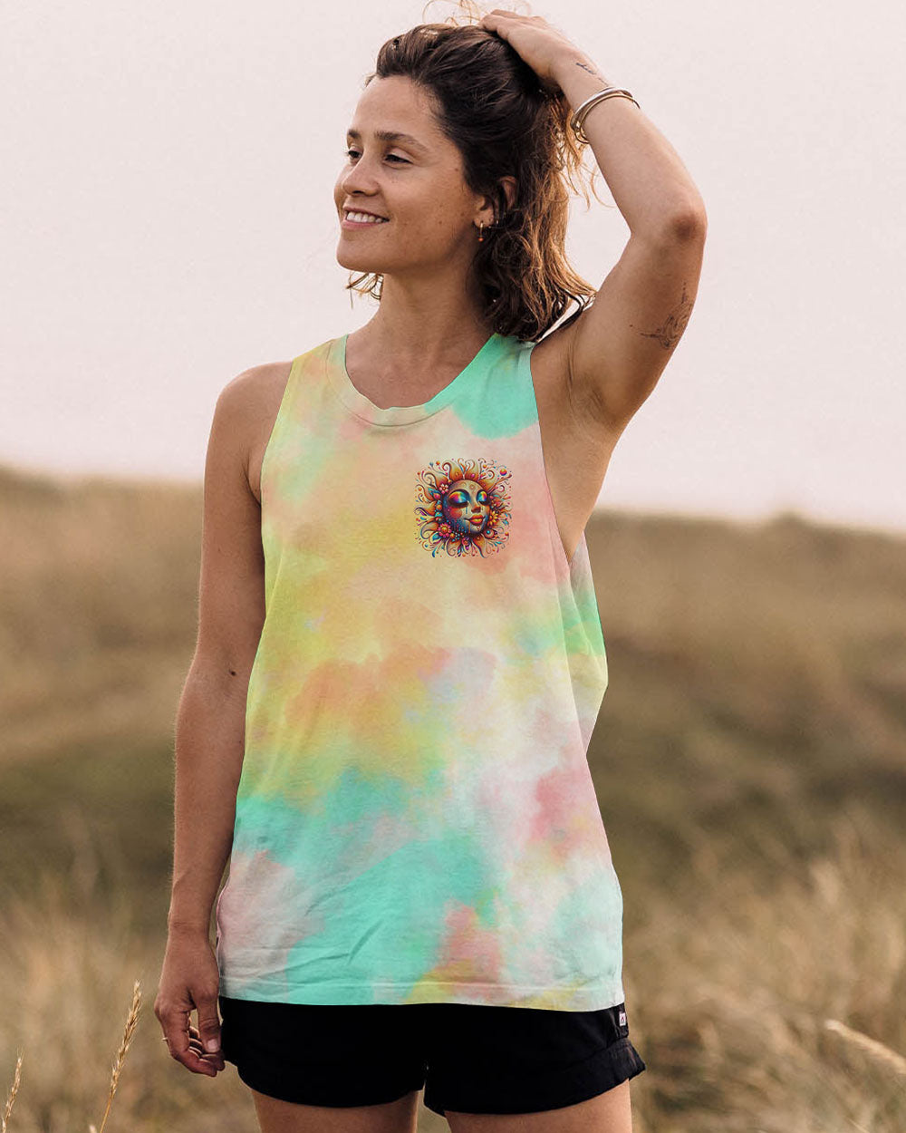 BE THE SUNSHINE SUNFLOWER TIE DYE ALL OVER PRINT  - TLNO2211244