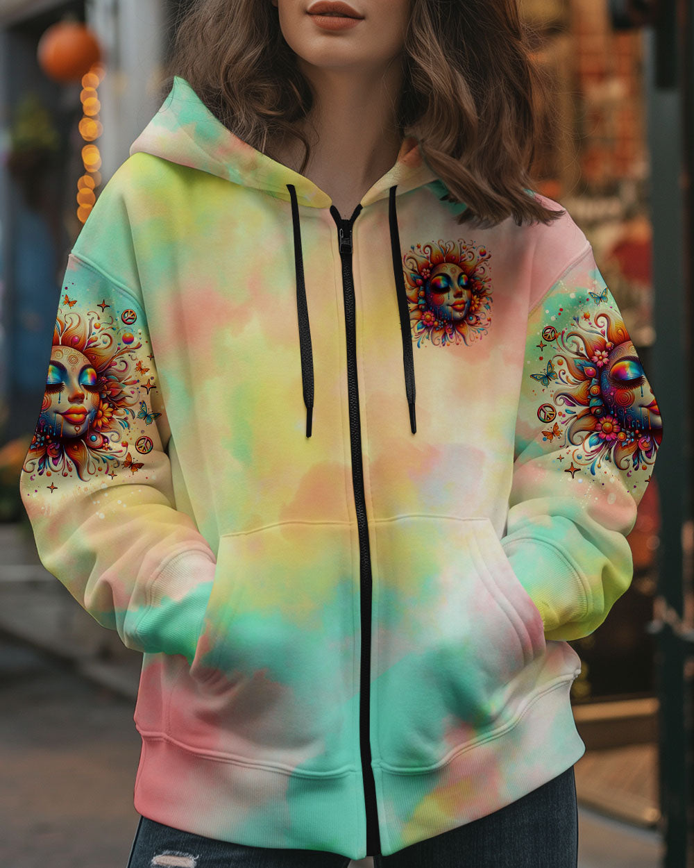 BE THE SUNSHINE SUNFLOWER TIE DYE ALL OVER PRINT  - TLNO2211244