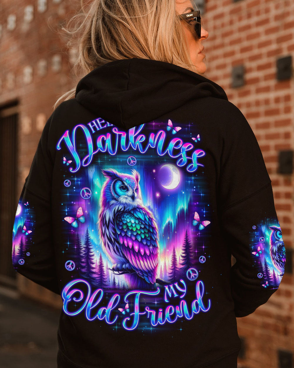 HELLO DARKNESS MY OLD FRIEND OWL ALL OVER PRINT - TLNO2309252