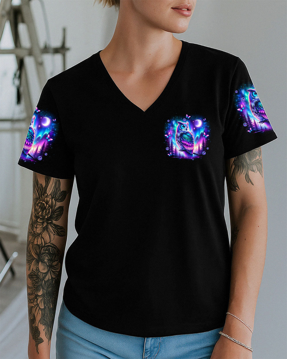 HELLO DARKNESS MY OLD FRIEND OWL ALL OVER PRINT - TLNO2309252