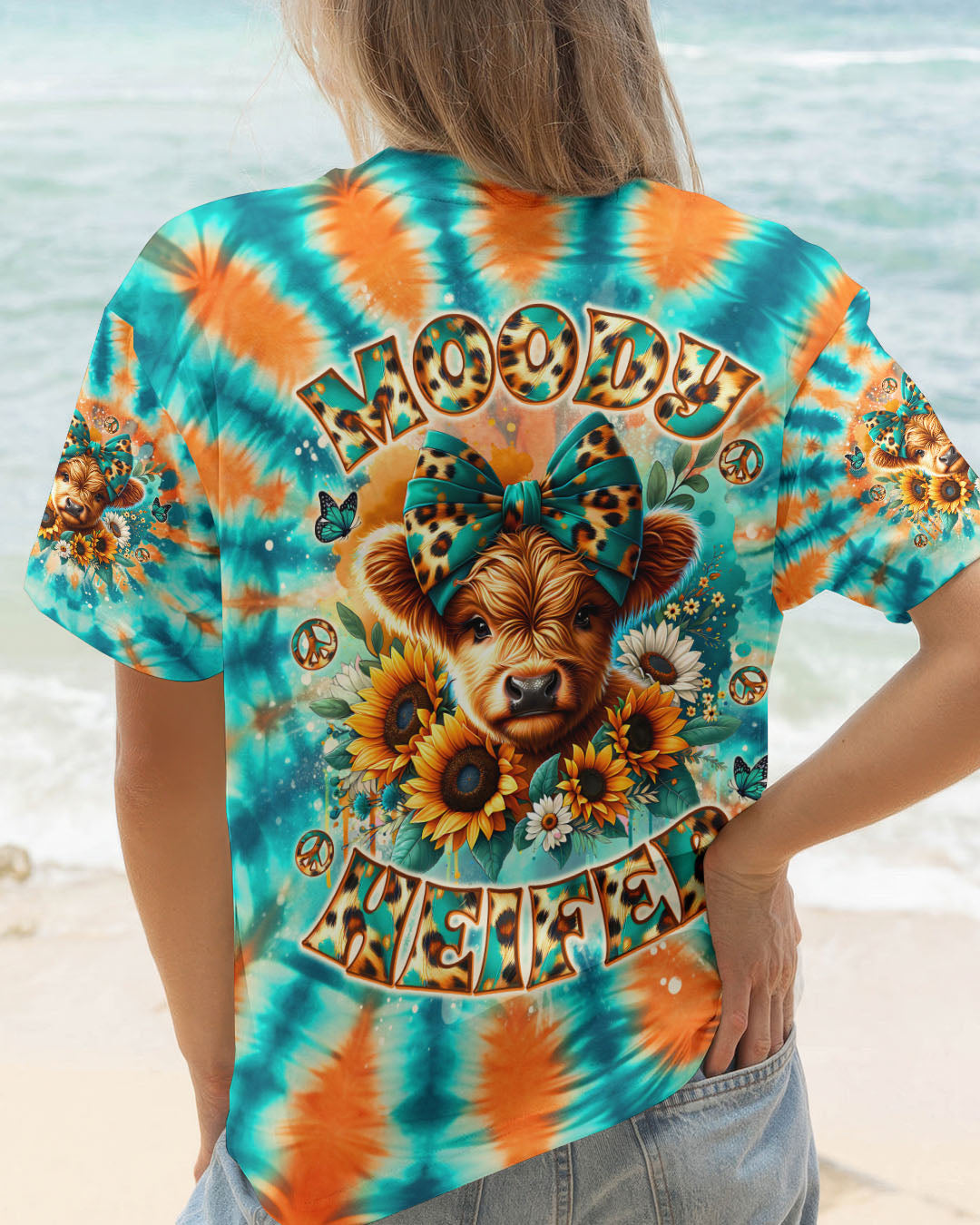 MOODY HEIFER COW TIE DYE ALL OVER PRINT - TLNO2310252