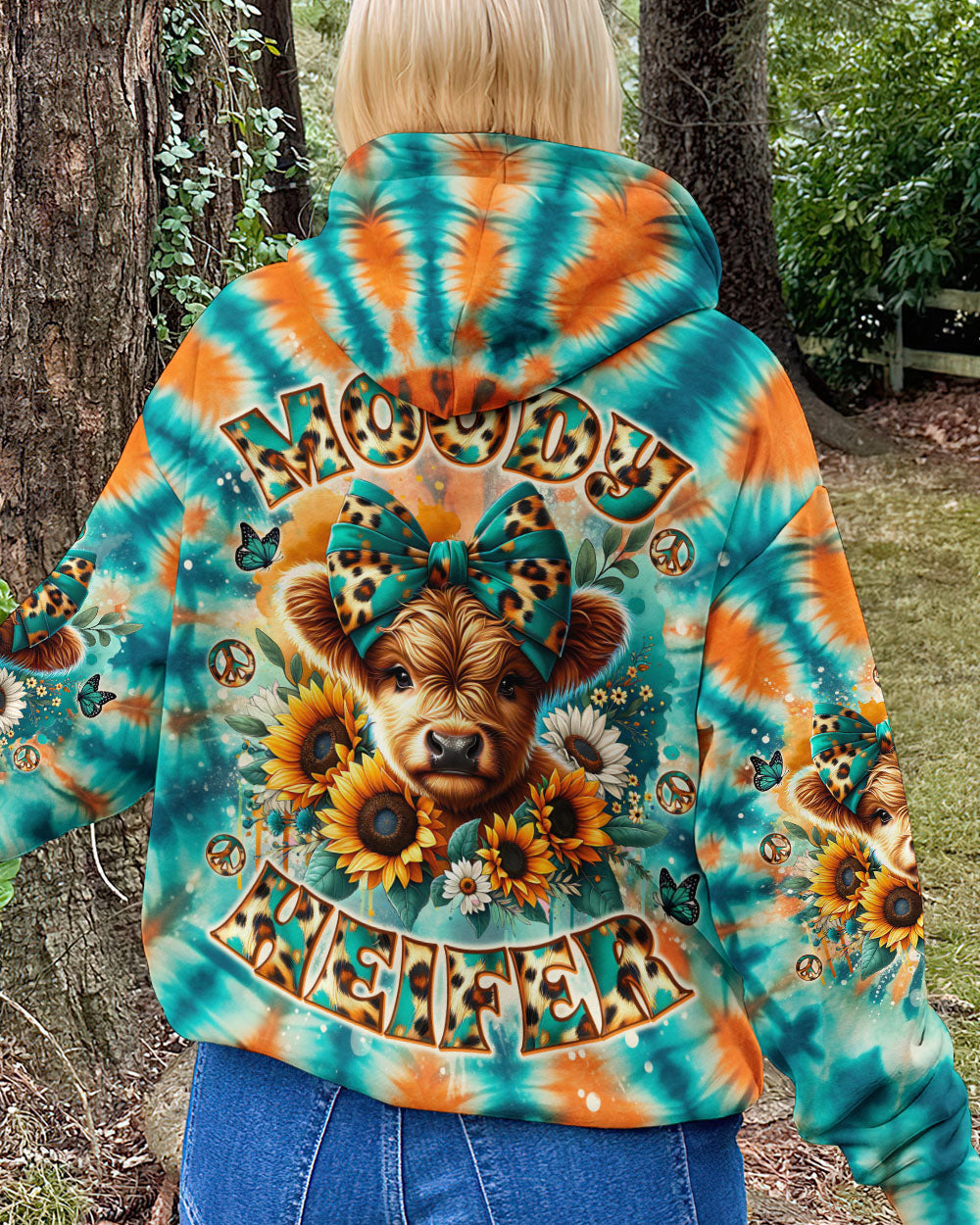 MOODY HEIFER COW TIE DYE ALL OVER PRINT - TLNO2310252