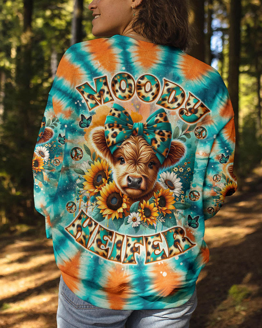 MOODY HEIFER COW TIE DYE ALL OVER PRINT - TLNO2310252