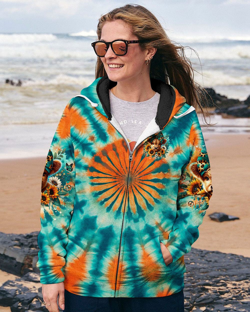 MOODY HEIFER COW TIE DYE ALL OVER PRINT - TLNO2310252