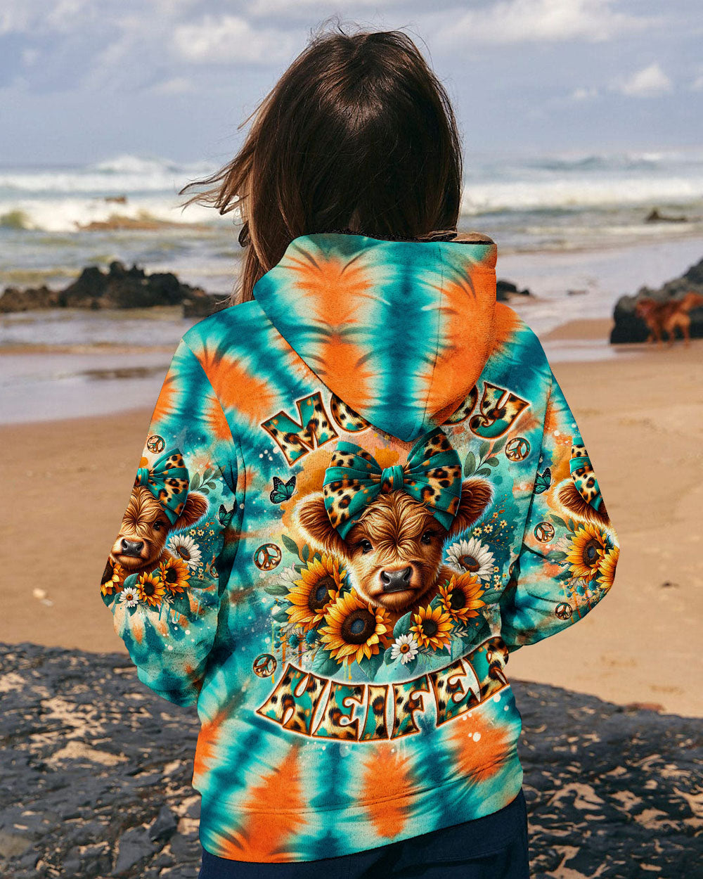 MOODY HEIFER COW TIE DYE ALL OVER PRINT - TLNO2310252