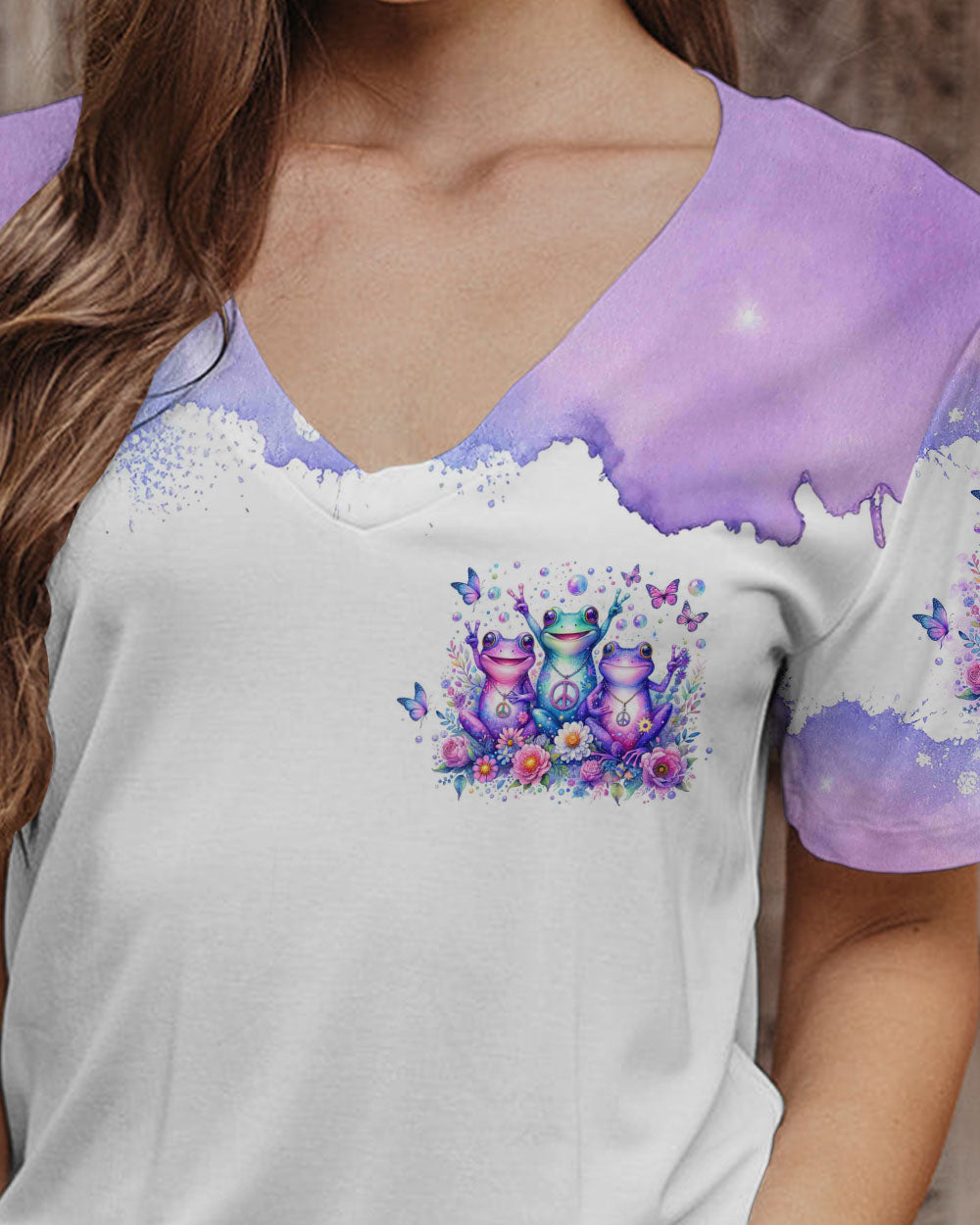 BE YOU THE WORLD WILL ADJUST FROG ALL OVER PRINT - TLNO2311231