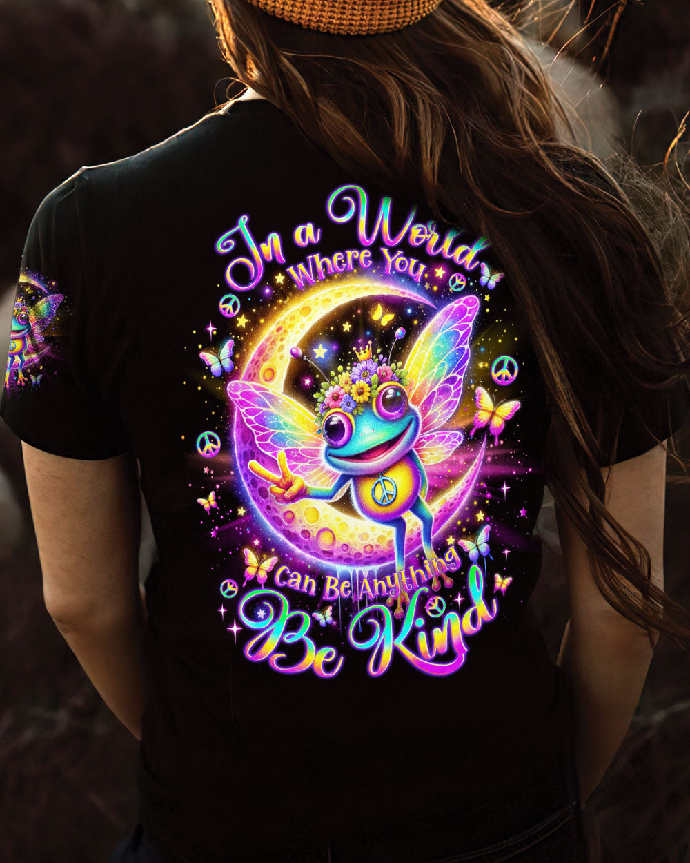 BE KIND MOON FROG ALL OVER PRINT - TLNO2401241