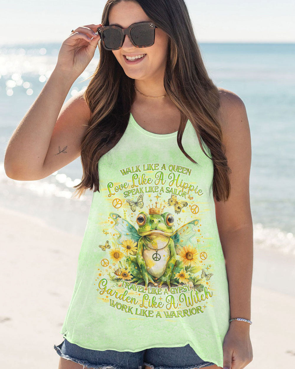 WALK LIKE A QUEEN FROG ALL OVER PRINT - TLNO2504242