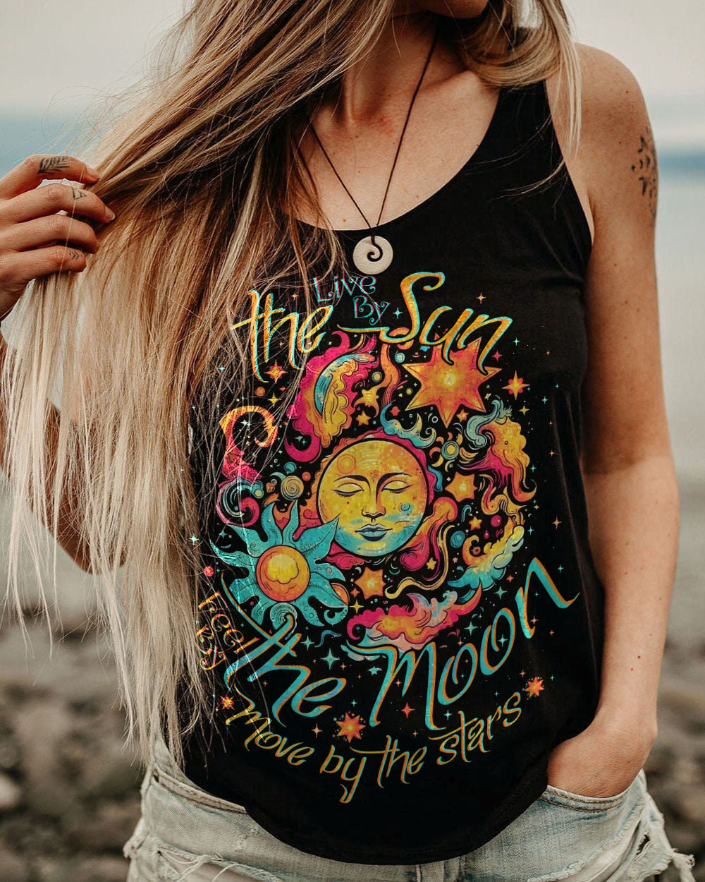 LIVE BY THE SUN COLORFUL ALL OVER PRINT - TLNO2505232