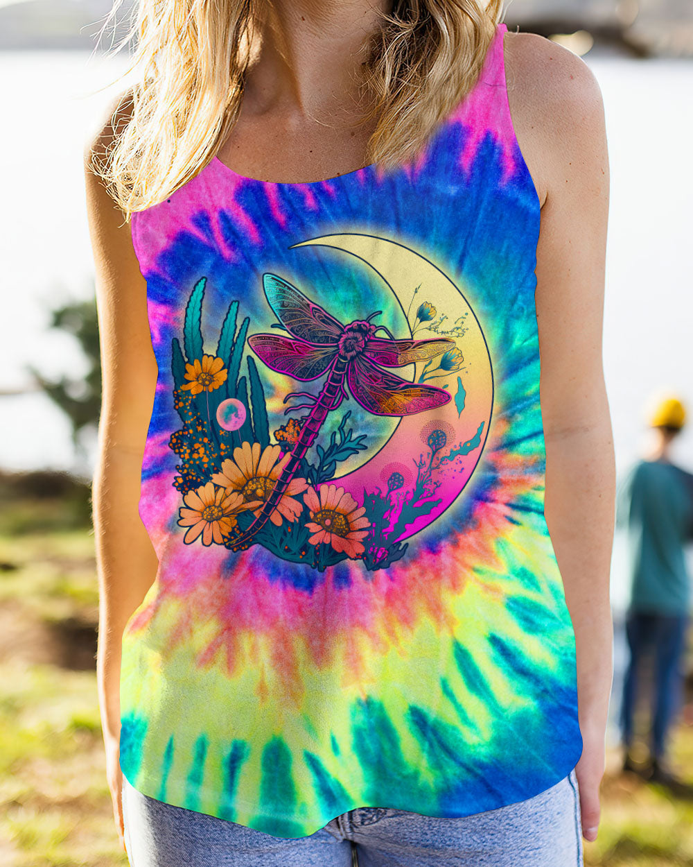 JUST BELIEVE DRAGONFLY TIE DYE ALL OVER PRINT - TLNO2507237