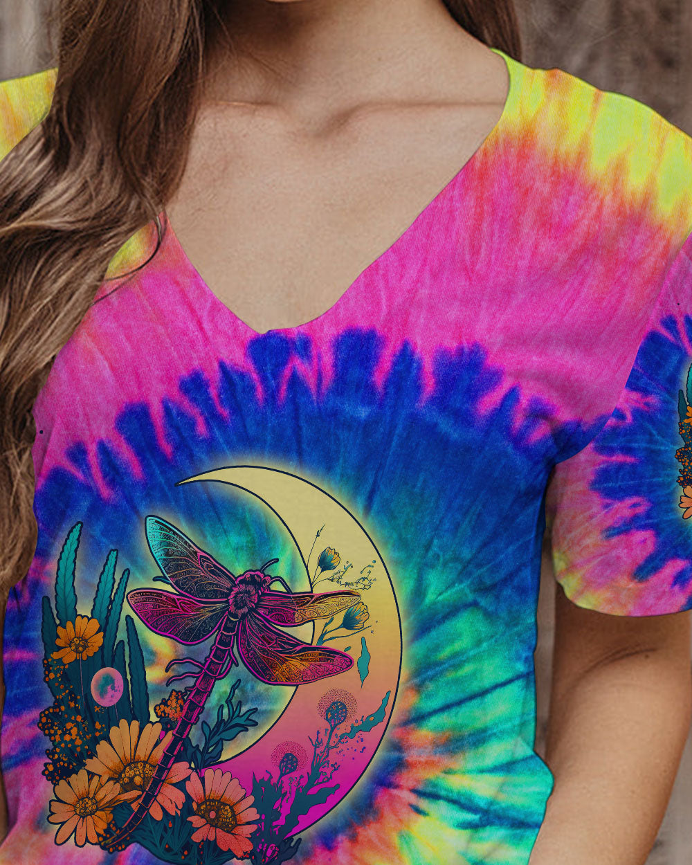 JUST BELIEVE DRAGONFLY TIE DYE ALL OVER PRINT - TLNO2507237