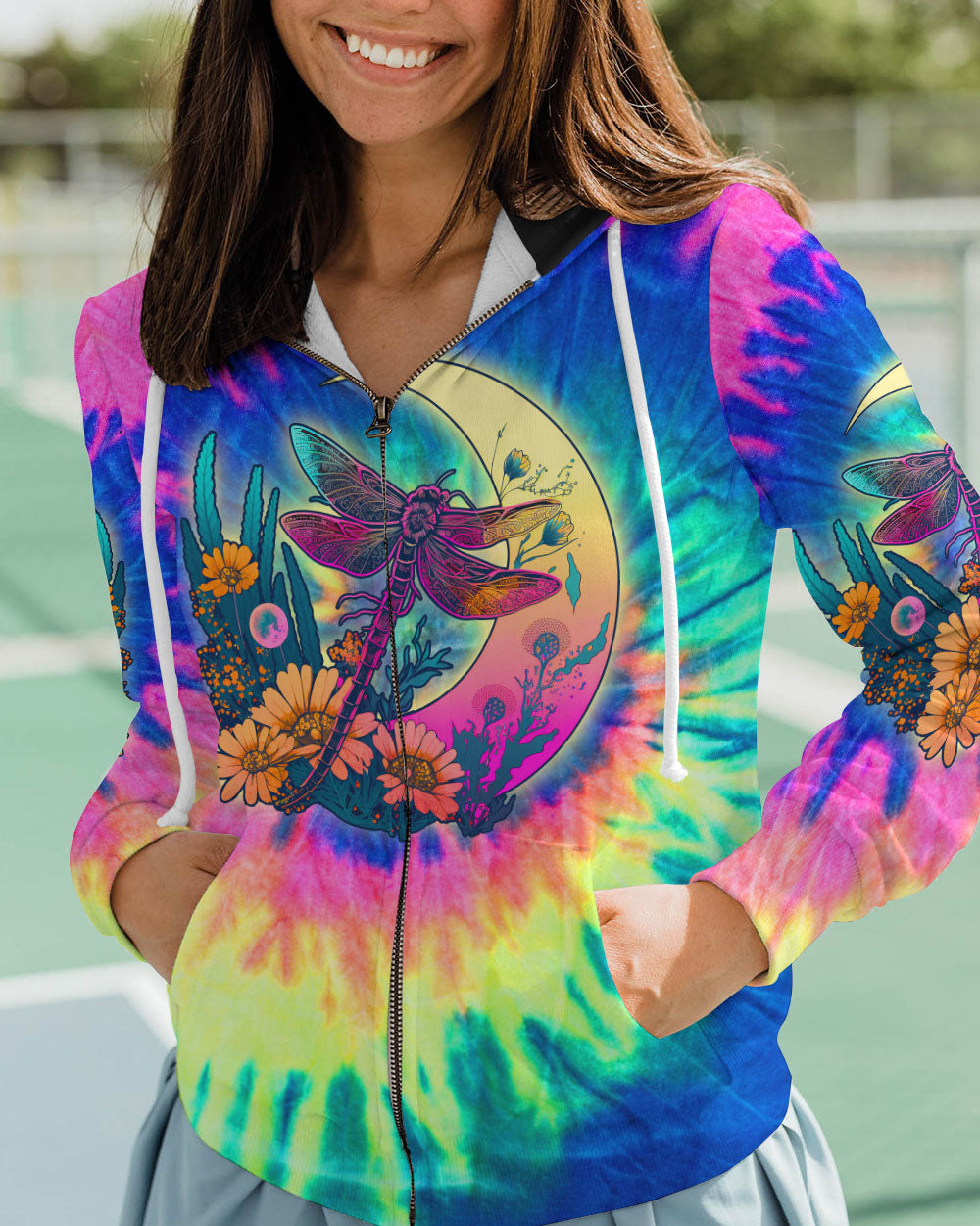 JUST BELIEVE DRAGONFLY TIE DYE ALL OVER PRINT - TLNO2507237