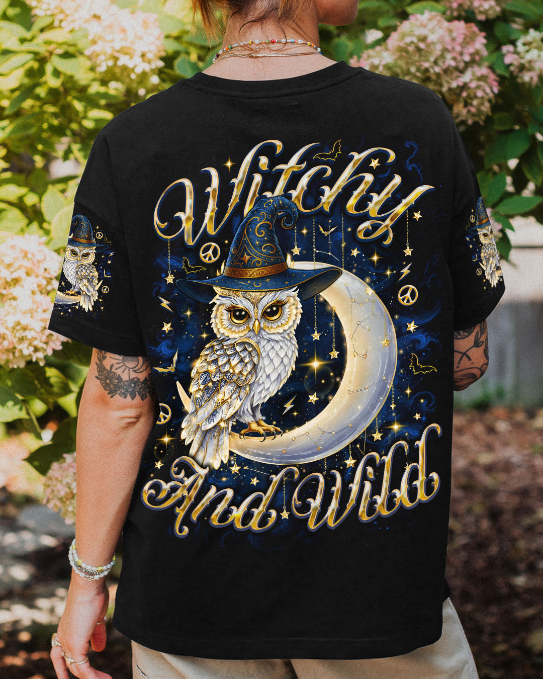 WITCHY AND WILD OWL HALLOWEEN ALL OVER PRINT  - TLNO2507251