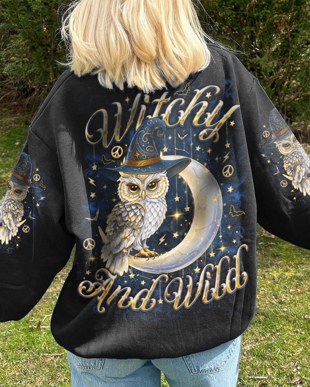 WITCHY AND WILD OWL HALLOWEEN ALL OVER PRINT  - TLNO2507251