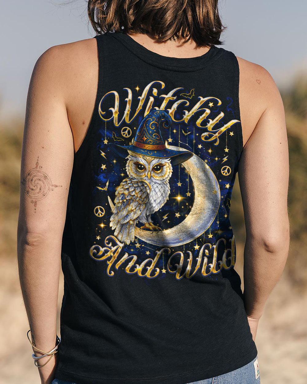 WITCHY AND WILD OWL HALLOWEEN ALL OVER PRINT  - TLNO2507251