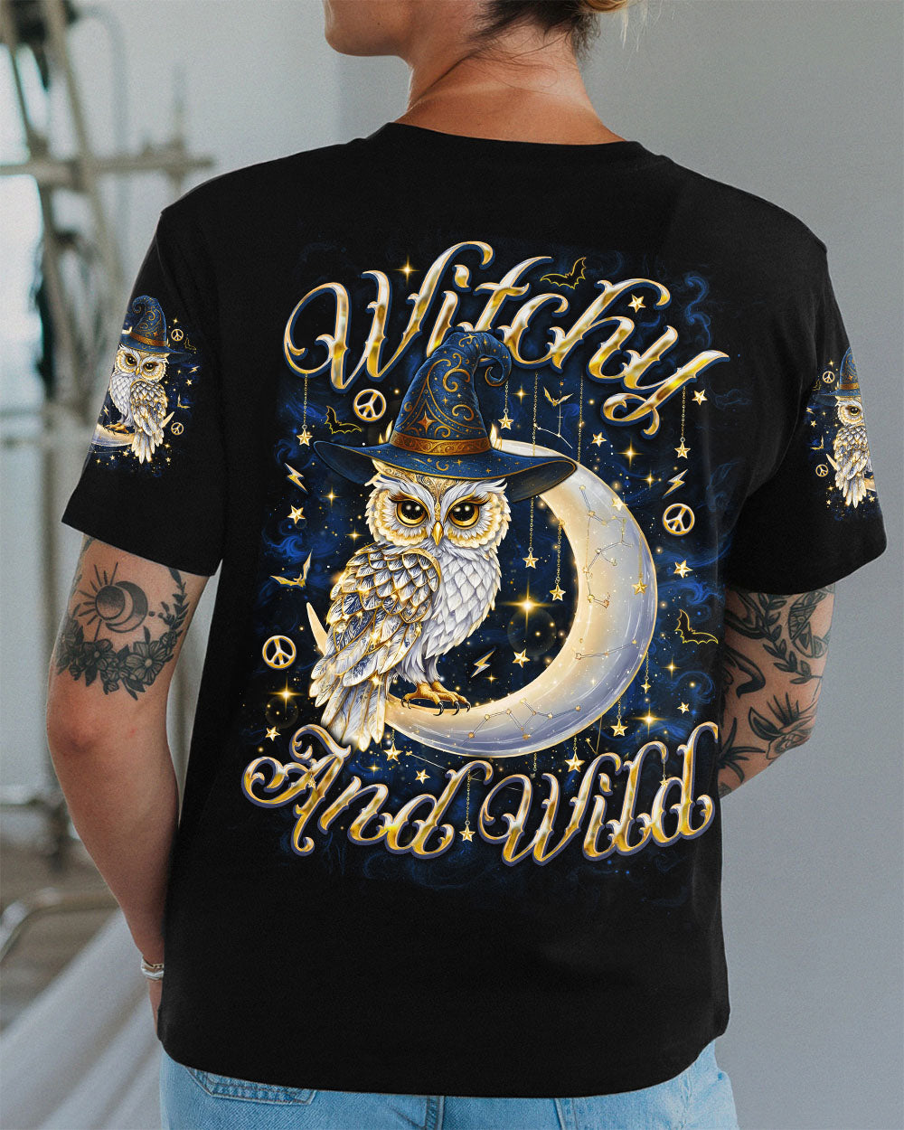 WITCHY AND WILD OWL HALLOWEEN ALL OVER PRINT  - TLNO2507251