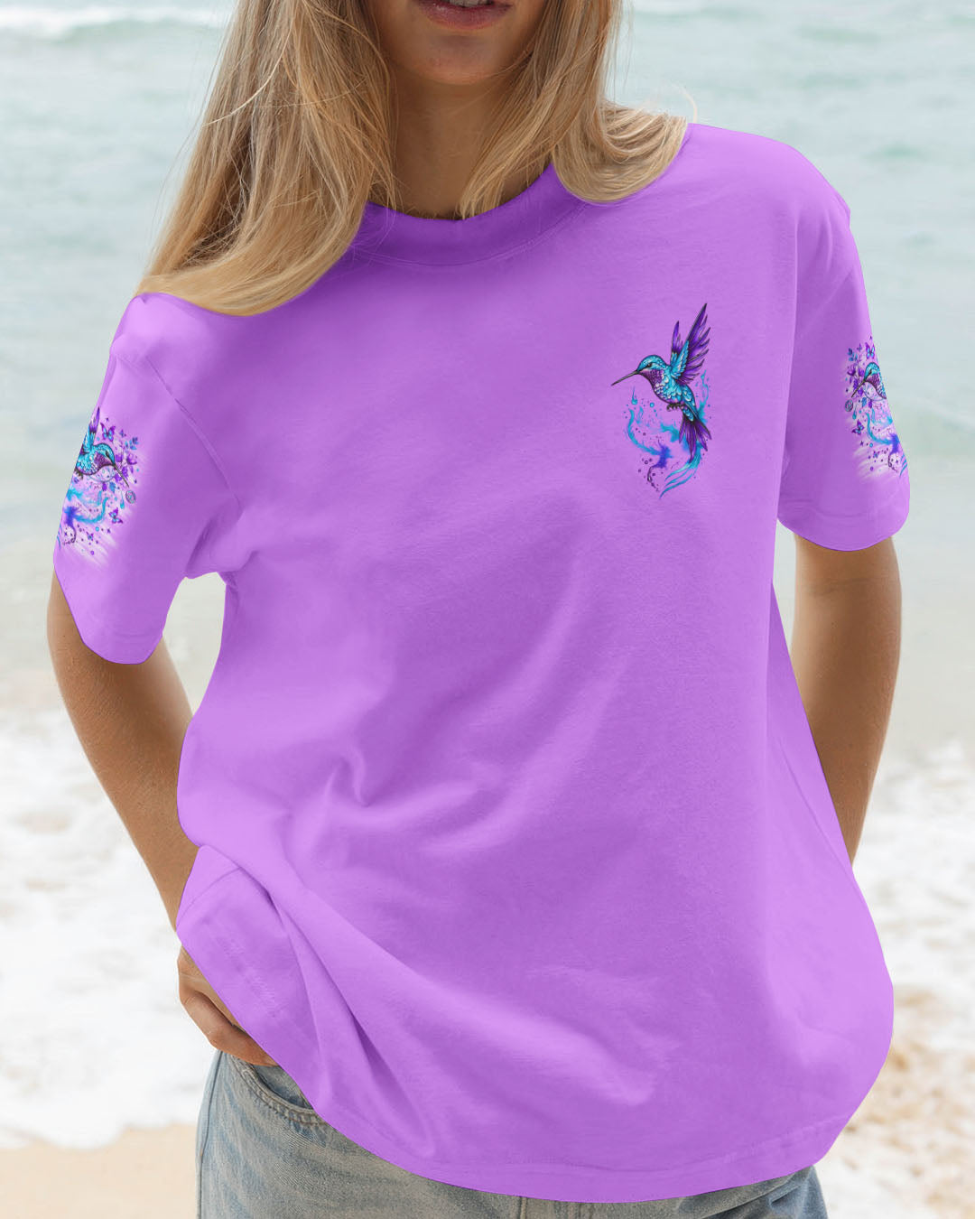 JUST BREATHE HUMMINGBIRD  ALL OVER PRINT - TLNO2510251