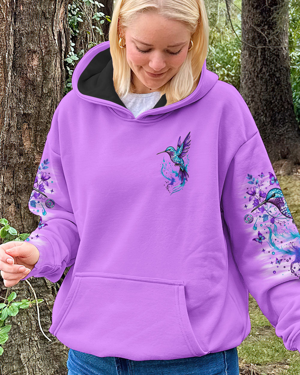JUST BREATHE HUMMINGBIRD  ALL OVER PRINT - TLNO2510251