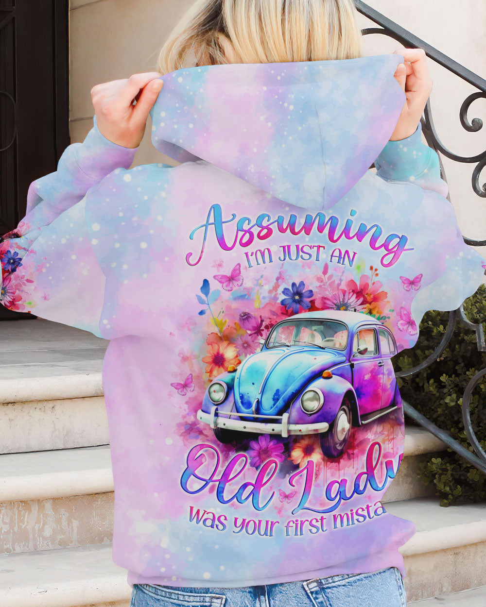 ASSUMING I'M JUST AN OLD LADY CAR FLOWER ALL OVER PRINT - TLNO2512232