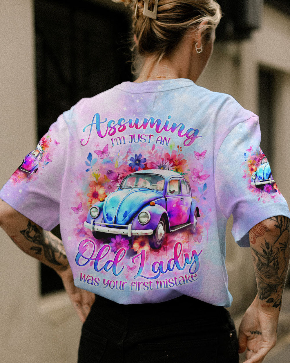 ASSUMING I'M JUST AN OLD LADY CAR FLOWER ALL OVER PRINT - TLNO2512232
