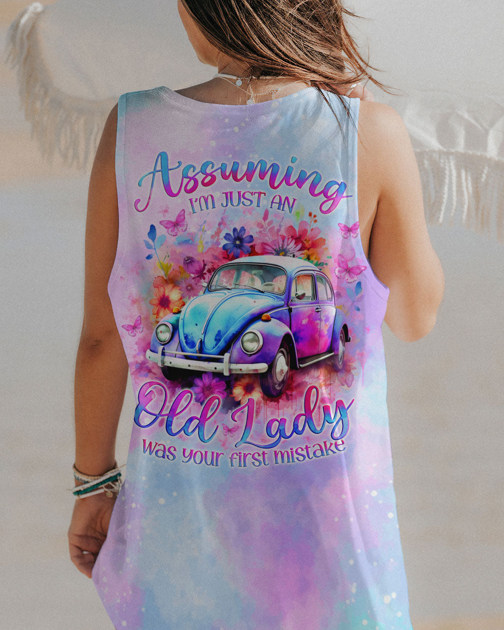 ASSUMING I'M JUST AN OLD LADY CAR FLOWER ALL OVER PRINT - TLNO2512232