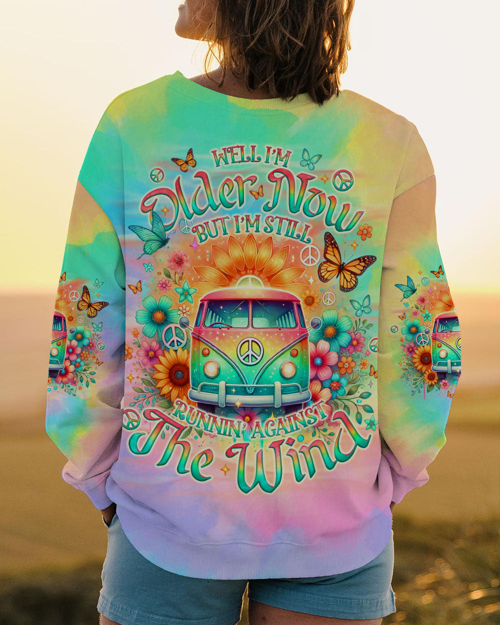 RUNNING AGAINST THE WIND CAR TIE DYE ALL OVER PRINT - TLNO2512245