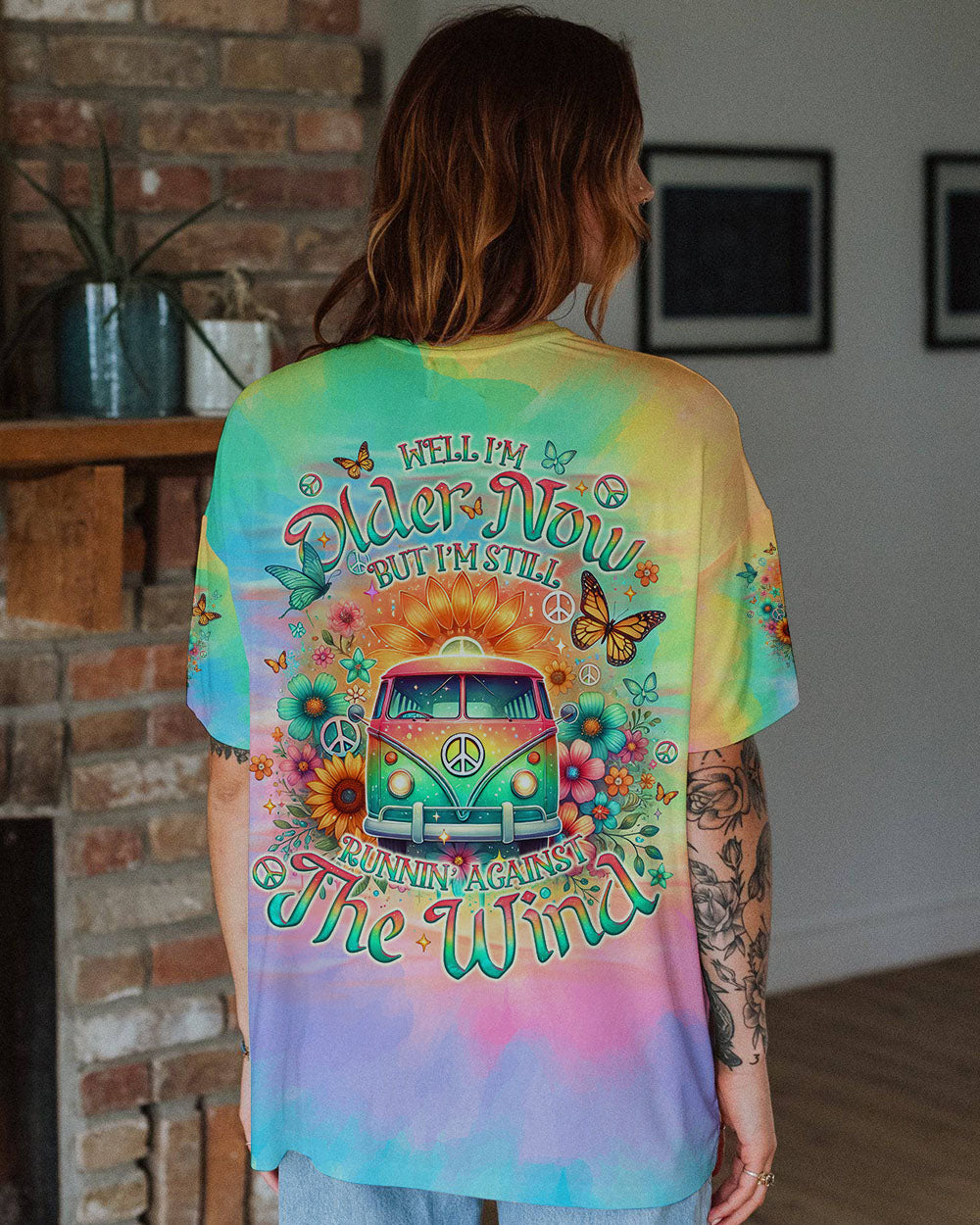 RUNNING AGAINST THE WIND CAR TIE DYE ALL OVER PRINT - TLNO2512245