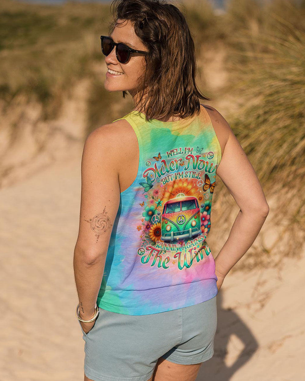 RUNNING AGAINST THE WIND CAR TIE DYE ALL OVER PRINT - TLNO2512245